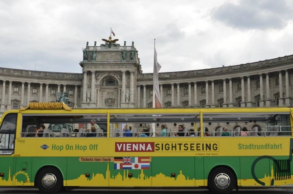 Sightseeing day in Vienna. One of the tourists attraction — The Hofburg.