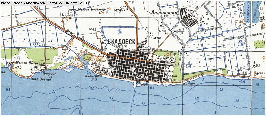 Скадовск херсонская область карта