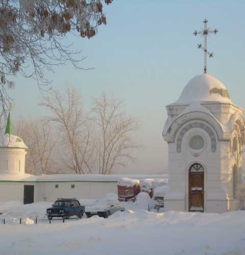 Часовня Фёдора Кузьмича на территории Богородице-Алексеевского монастыря в Томске
