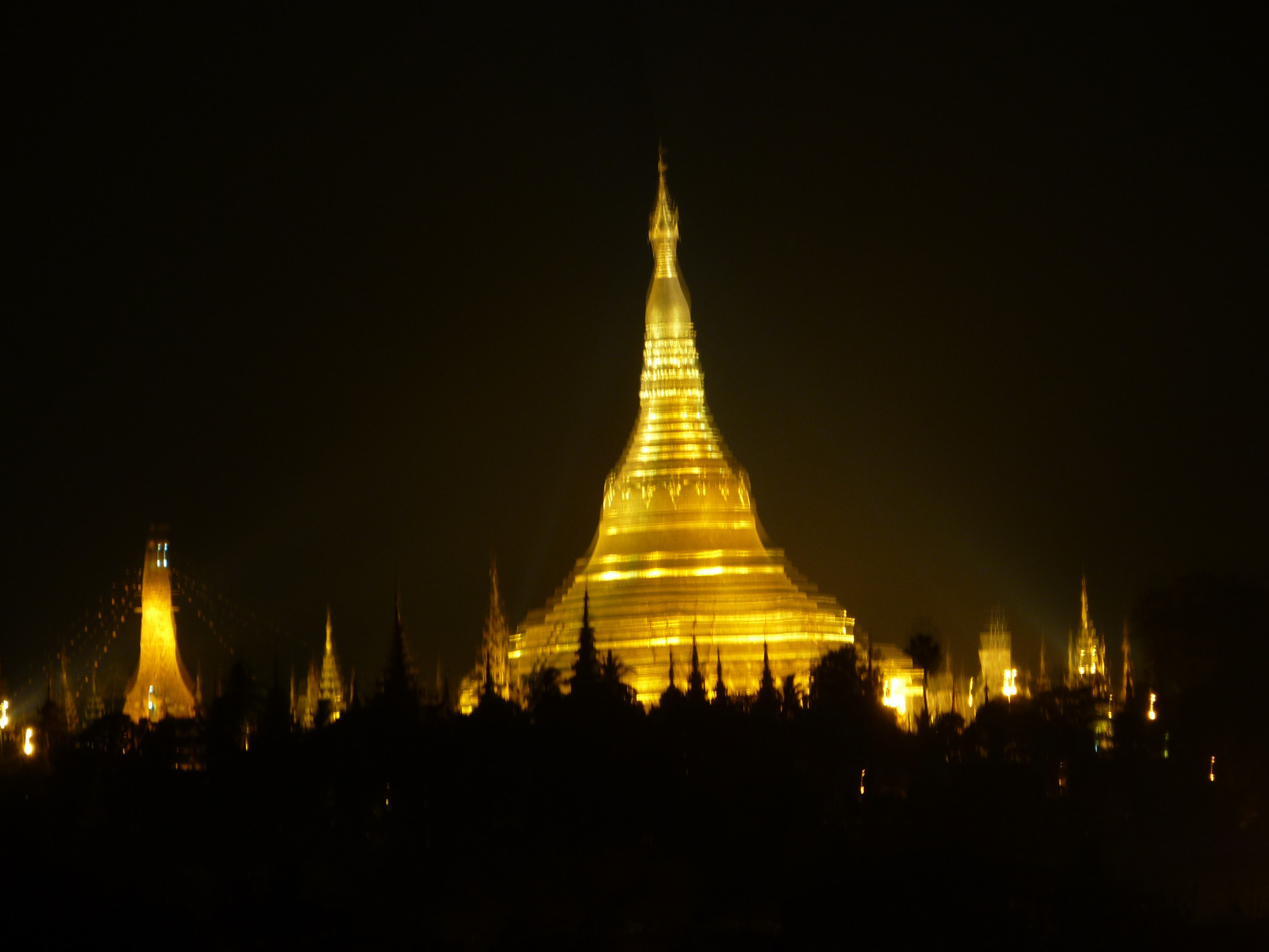 Shwedagon Temple by night