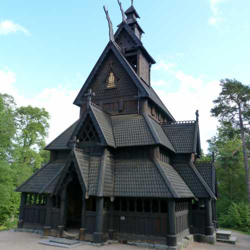 Thr Stave Church from Gol in Oscar II's Collection.