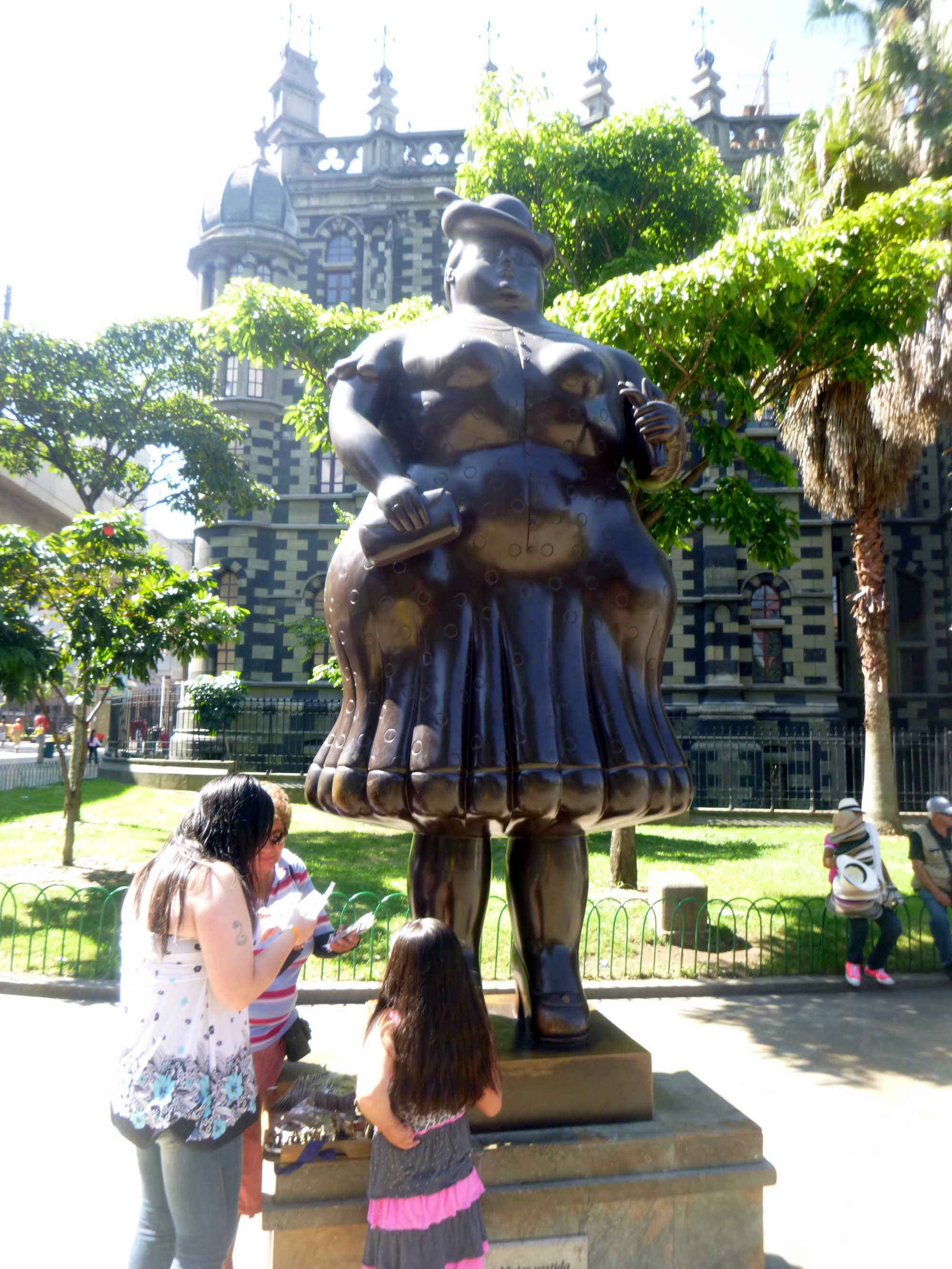 Botero sculpture entitled dressed woman