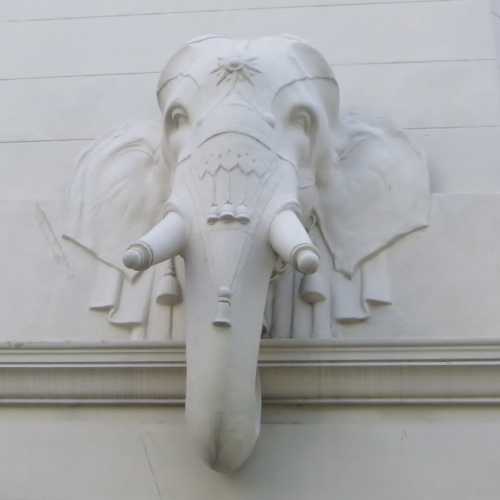 Elephant Head on Colonial Building