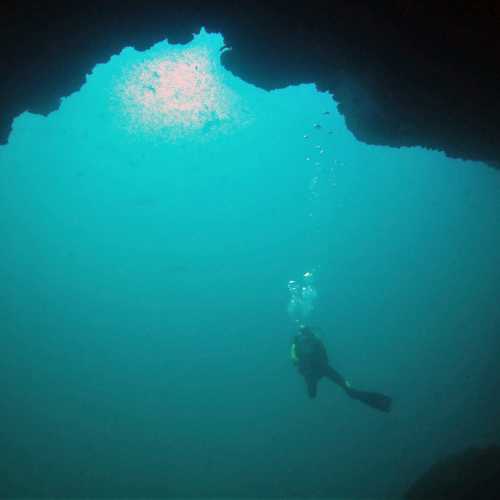Buracona -Blue Eye Cave Dive site, Cape Verde