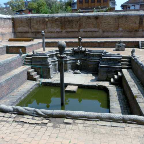The Naga Pokhari (Royal Bath) in the Mul Chowk<br/>
courtyard palace complex