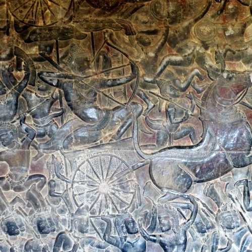 Carved Relief Battle Scene