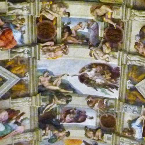 Sistine Chapel ceiling<br/>
Painting by Michelangelo