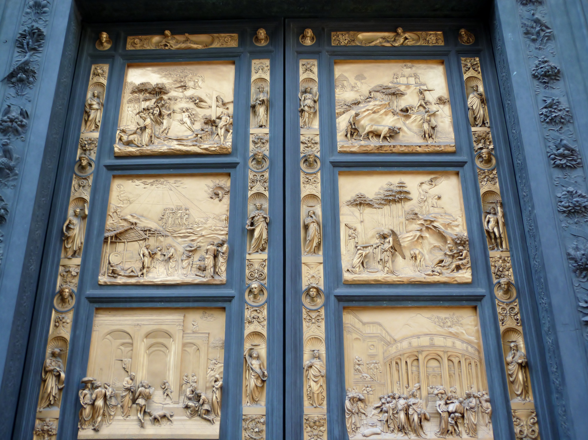 Replica of The Gates of Paradise entrance to the baptistery