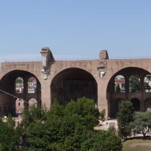 The Basilica Nova, also known as the Basilica of Maxentius and Constantine