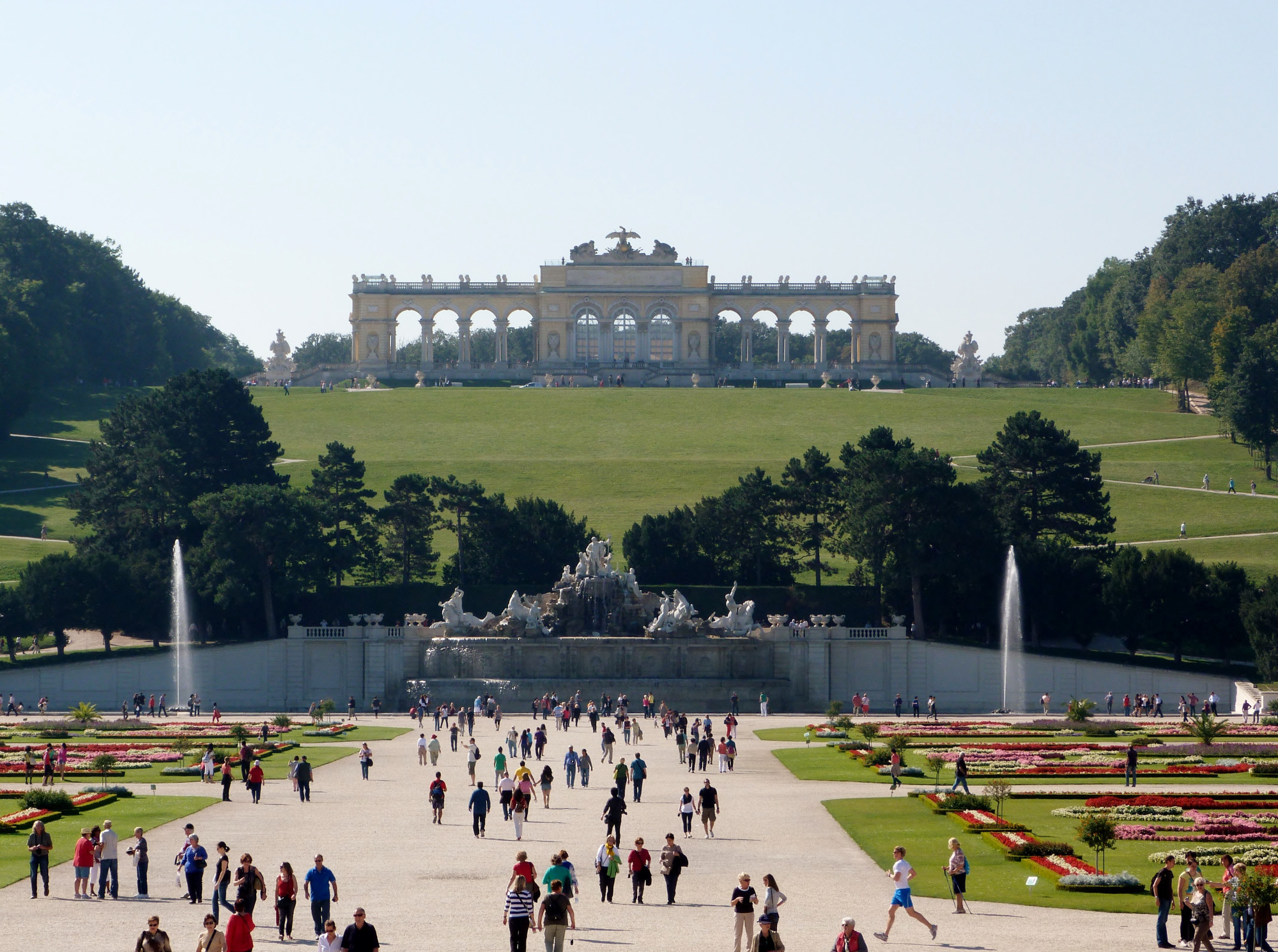 The Gloriette, sitting on a hill behind the Schonbrunn Palace