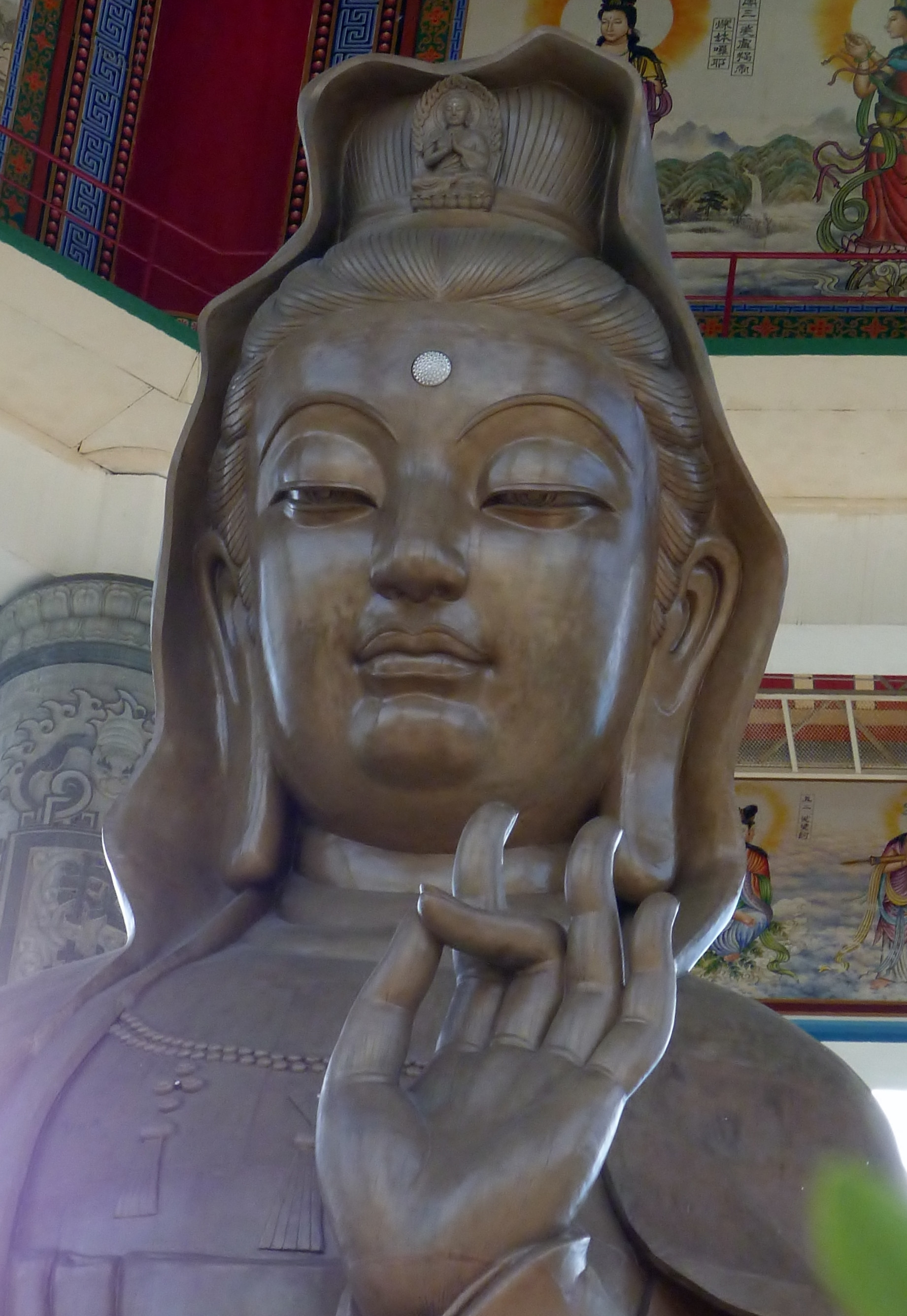 The statue of the Kuan Yin close up