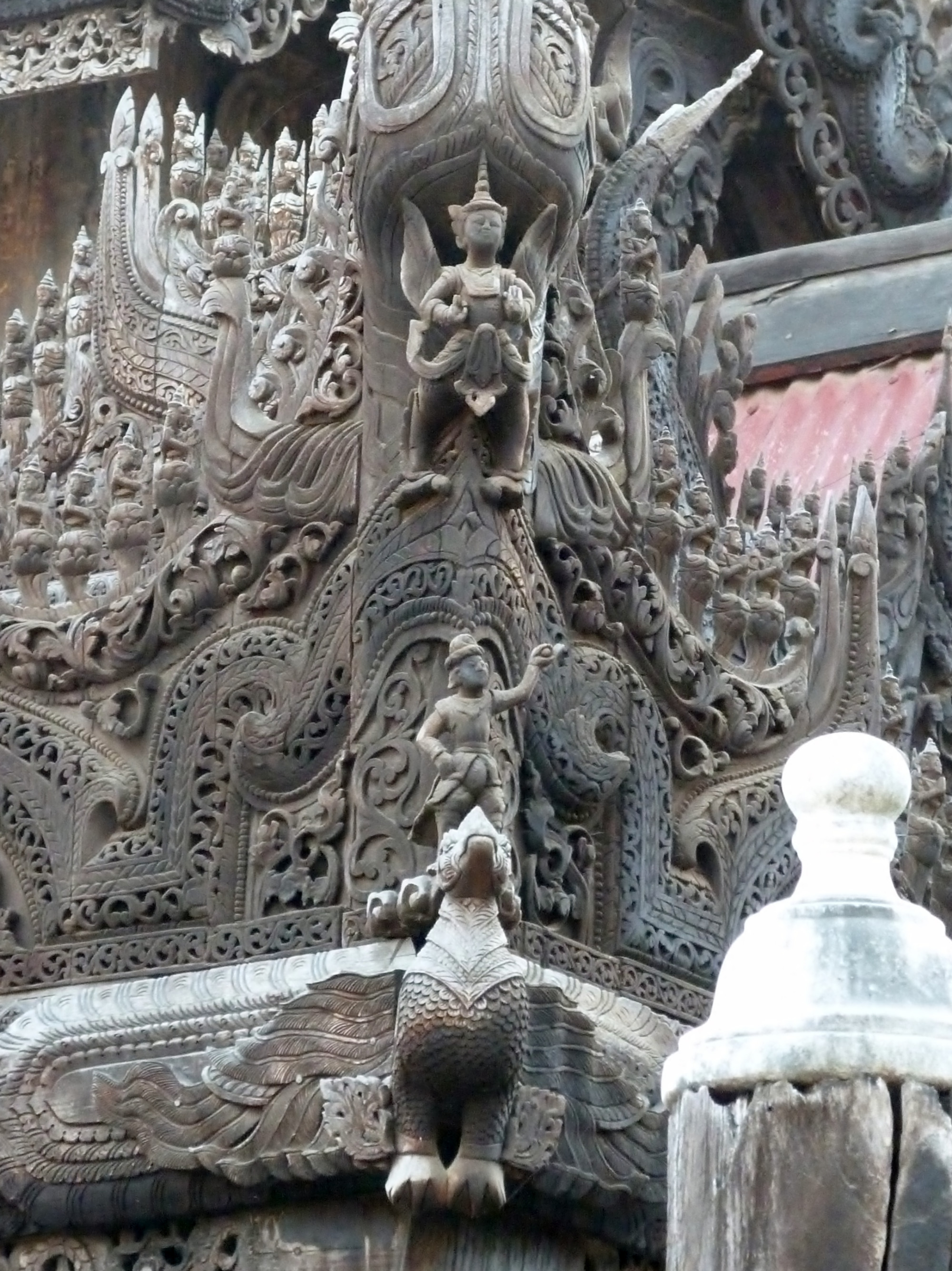 Roof Carving Shwenandaw Monastery 