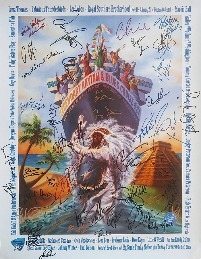 Signed poster for cruise