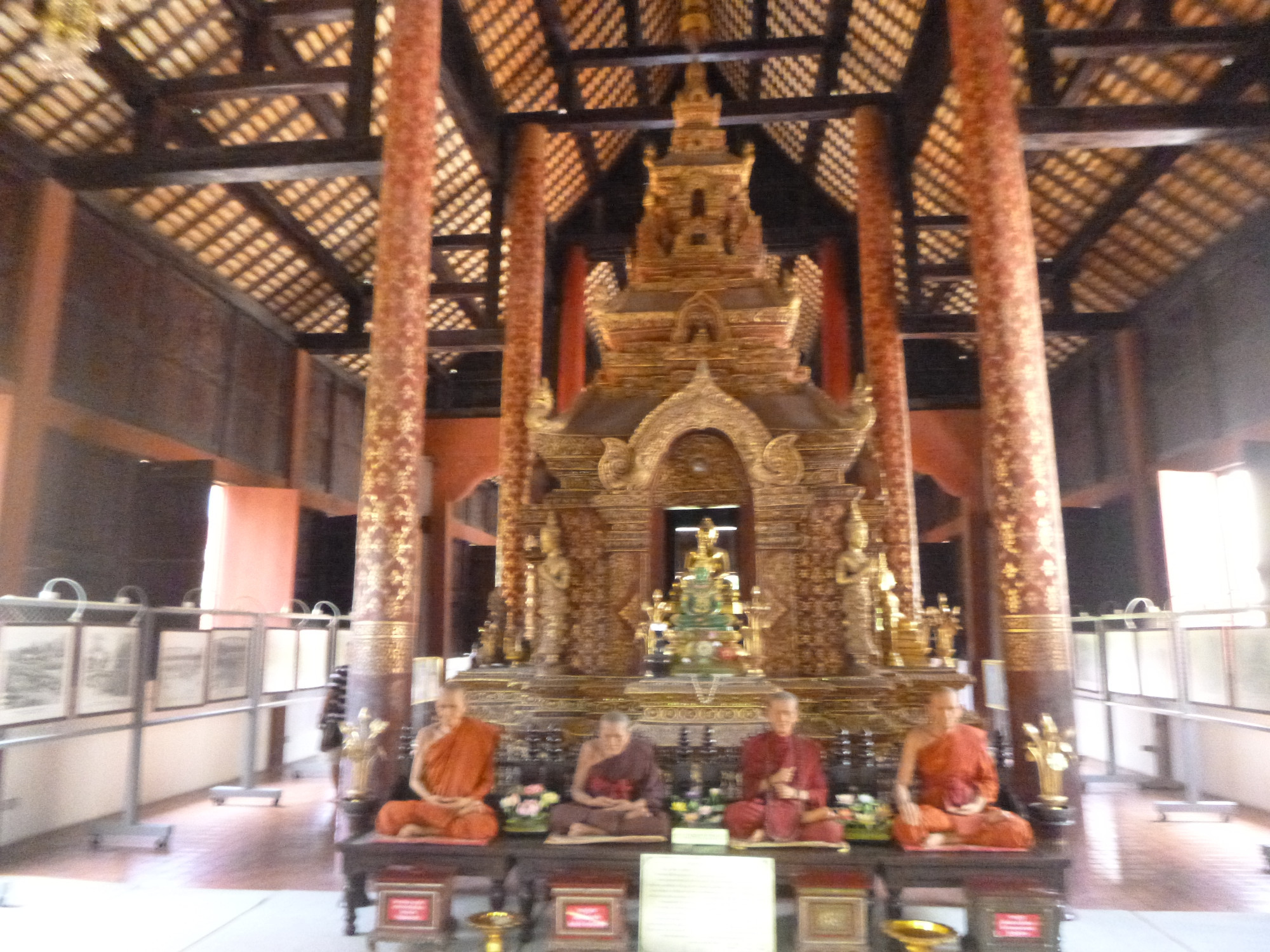Buddha and Monk figures