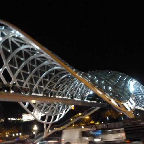Peace Bridge by night