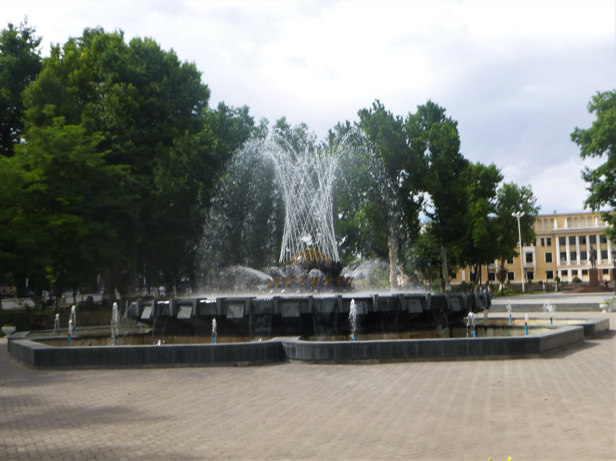 Stone Flower Fountain