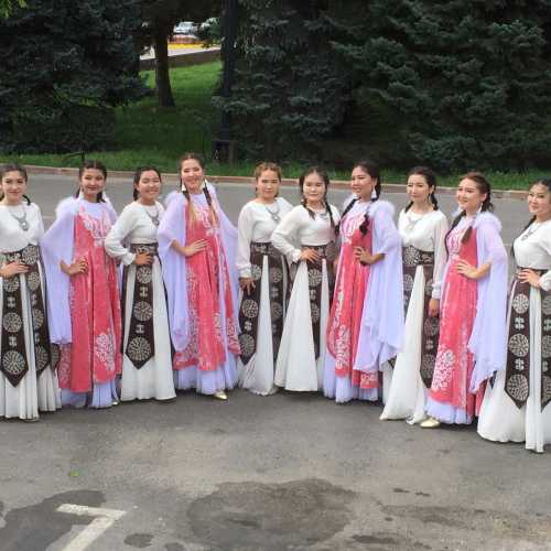 Group of young woman in traditional dress