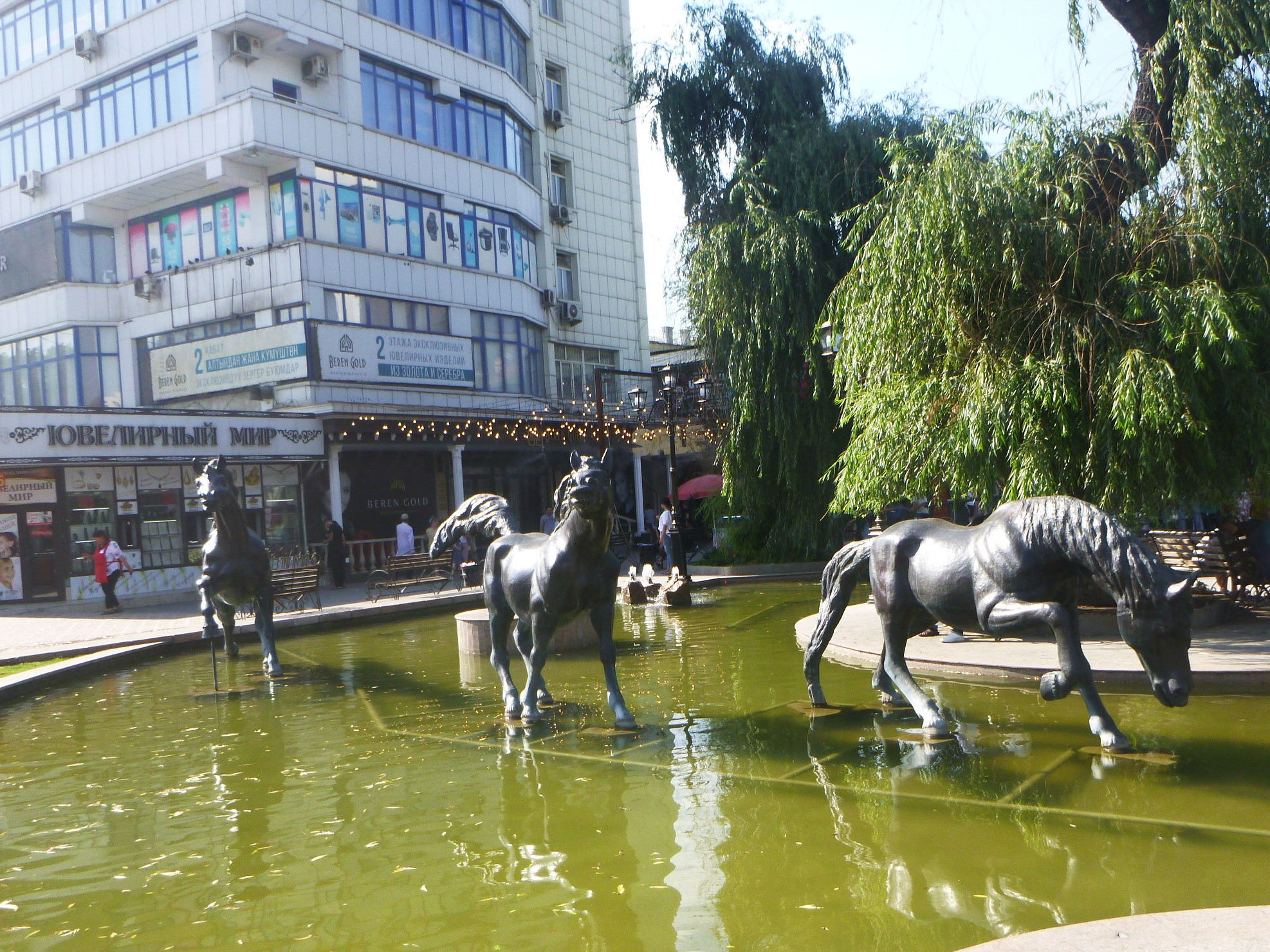 Horse Sculptures in Fountains