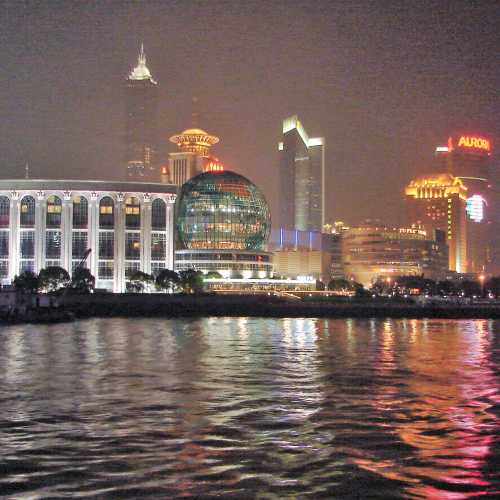 Shanghai International Convention Center by night