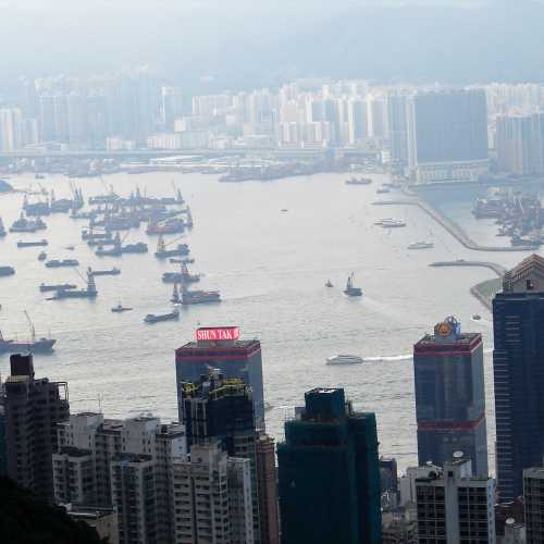 Hong Kong harbour viewed from Victoria Peak