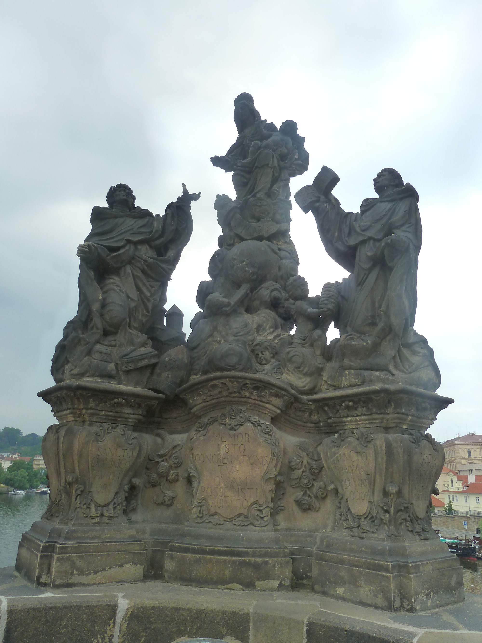 Statue of the Madonna & St bernard
