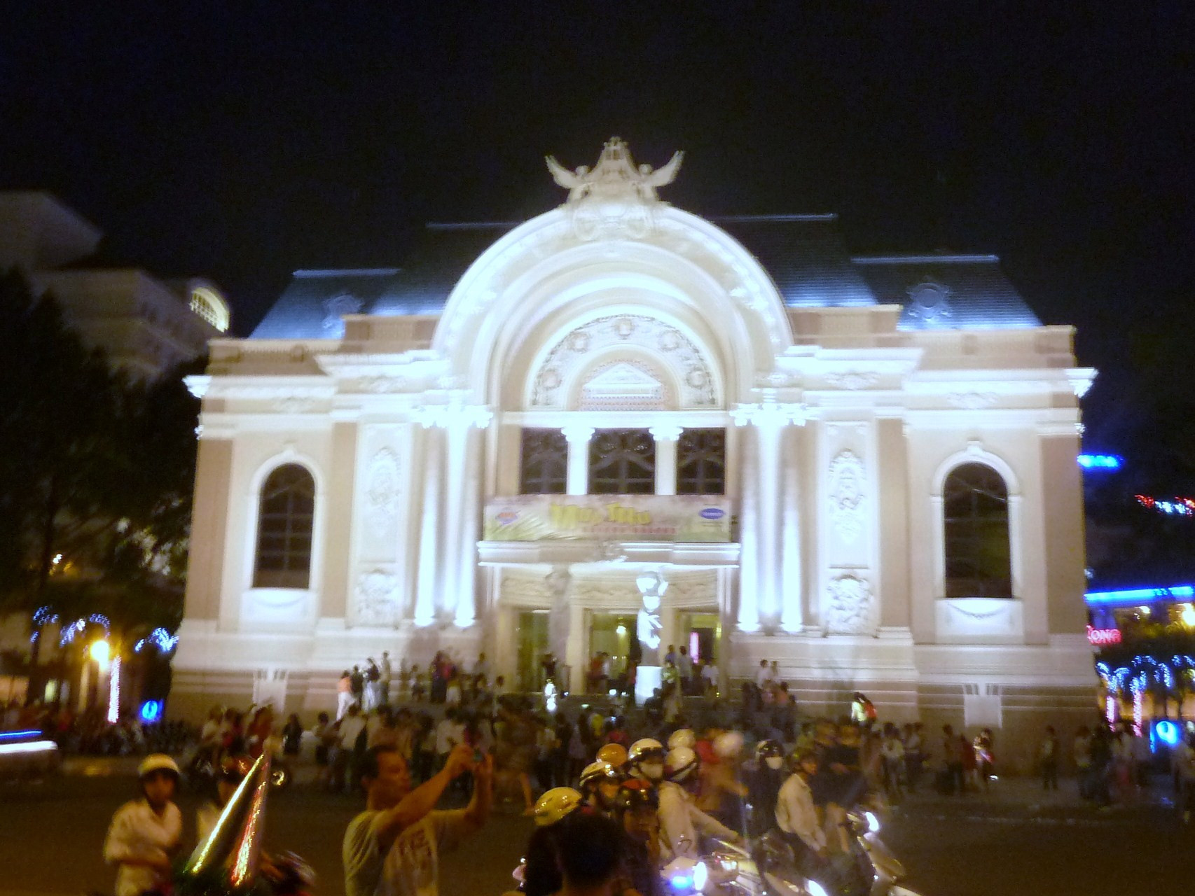 Ho Chi Minh City Opera House by night