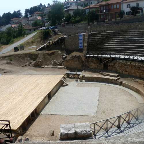 Classical Greek open-air amphitheater dating to circa 200 BCE, today a summer performance venue.
