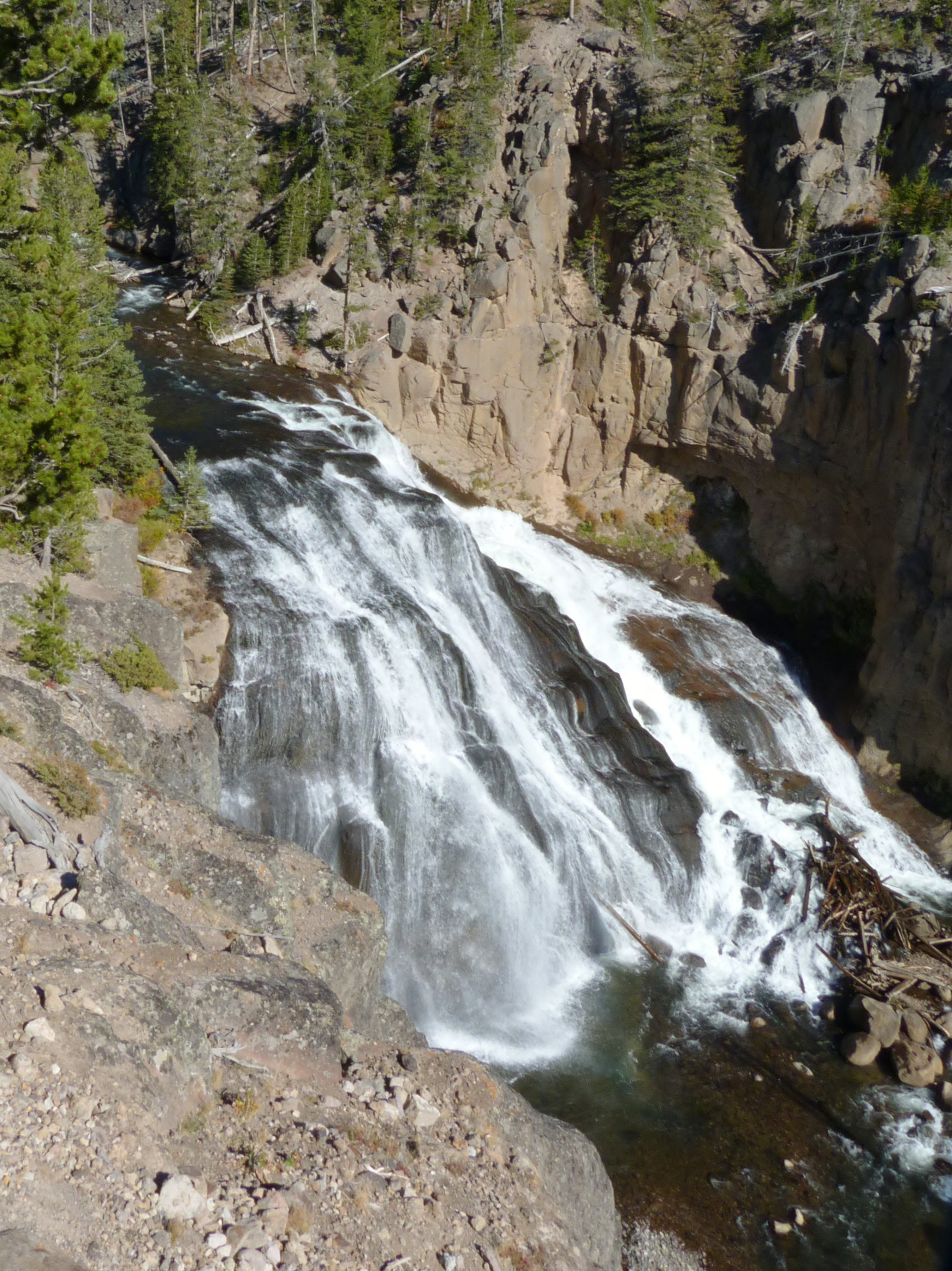 Waterfall with an 84-ft. drop & a gradual descen