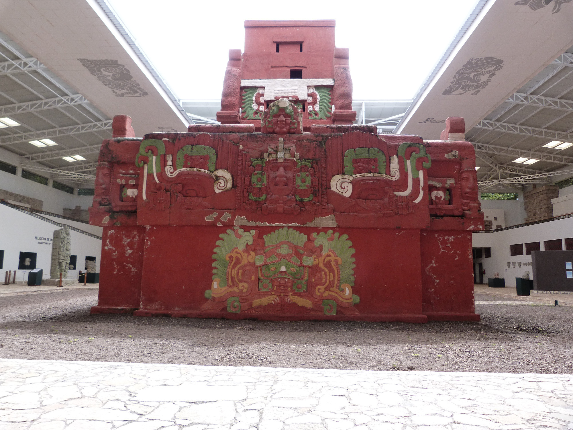 Life-size reconstruction of the Rosalila temple at the site museum