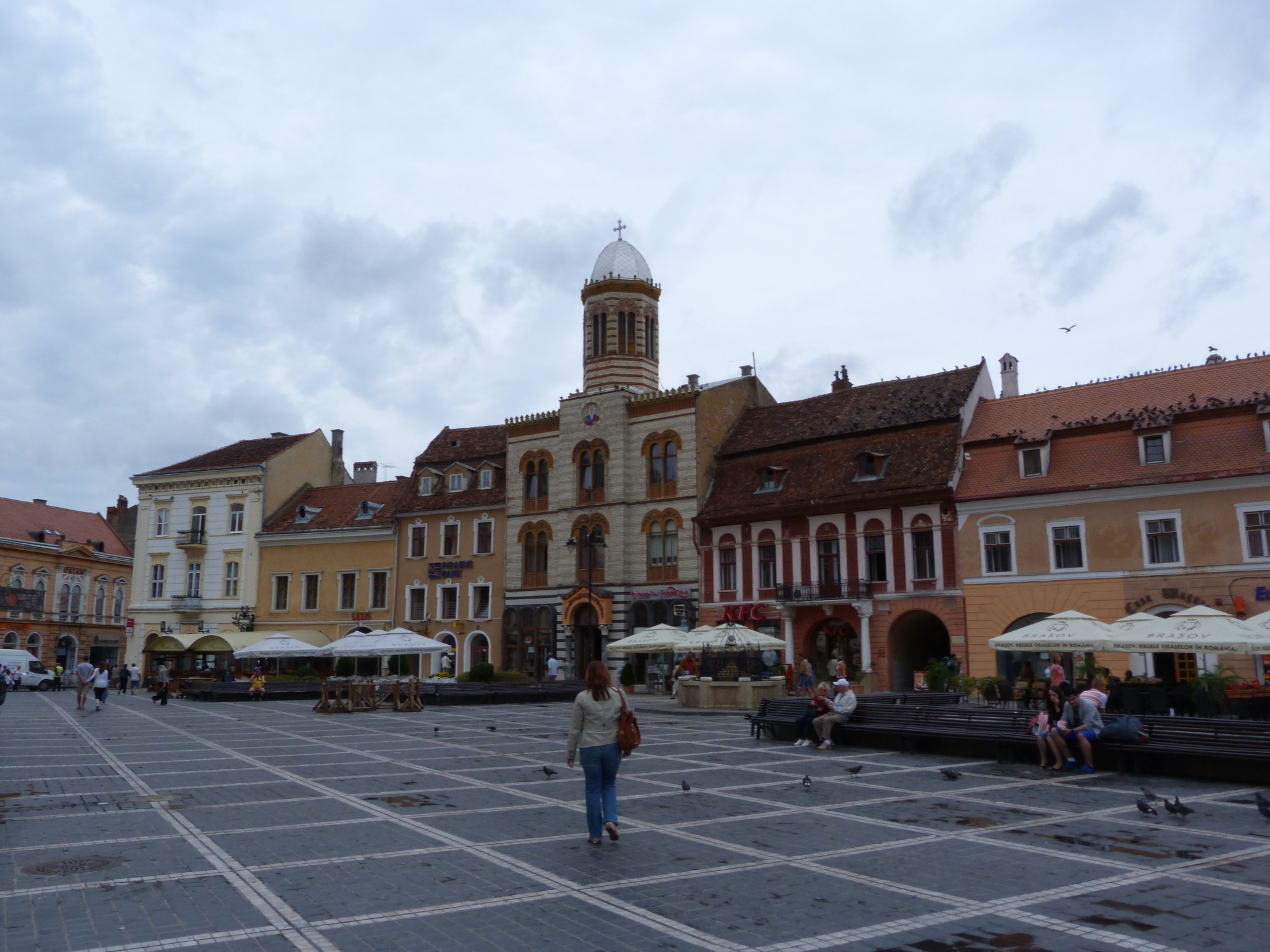 Buildings along the Square with Romanian Orthodox Cathedral of Assumption