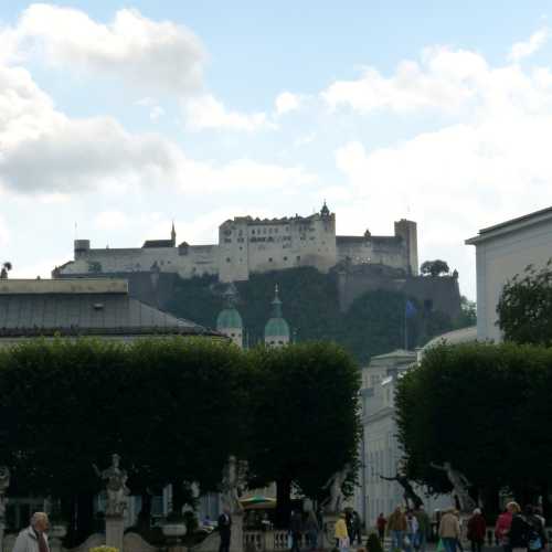 Garden with Fortress Hohensalzburg on the Plateau Above