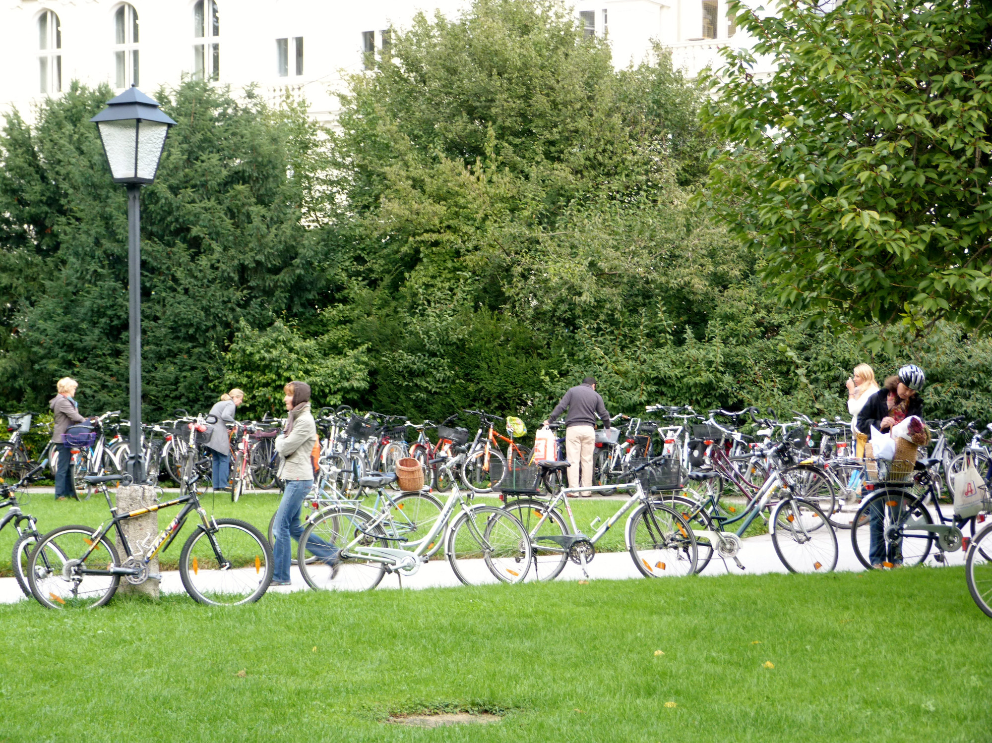 Bikes in the Palace Gardens