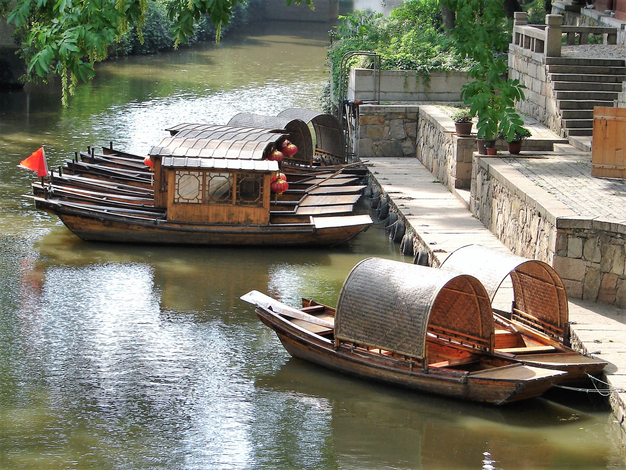 Wooden Barges at base of Tiger Hill