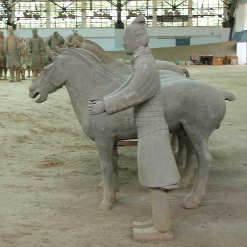 Terracotta man with Horse