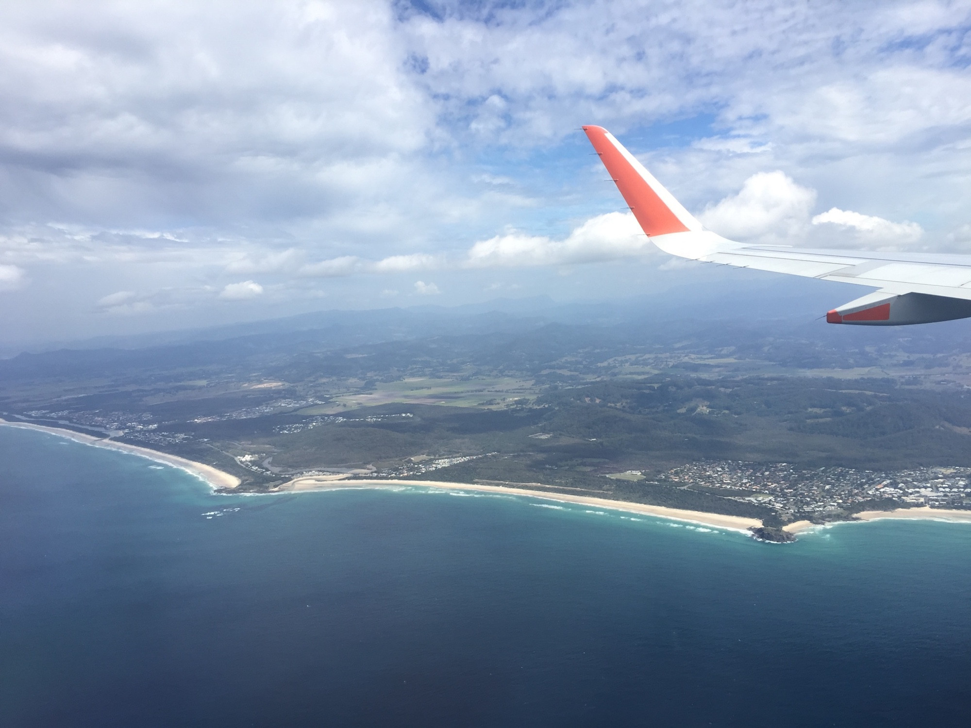 Flying over Byron Bay